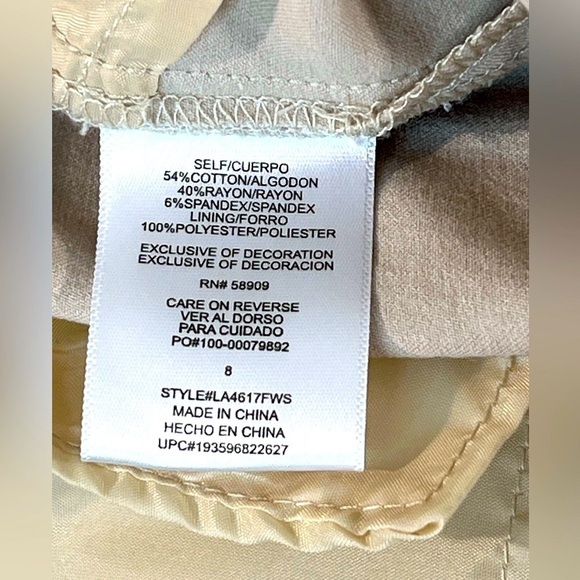 GIBSON LATIMER Women’s Pants, sits below waist, skinny fit, Khaki Color, Size 8 - Picture 4 of 12